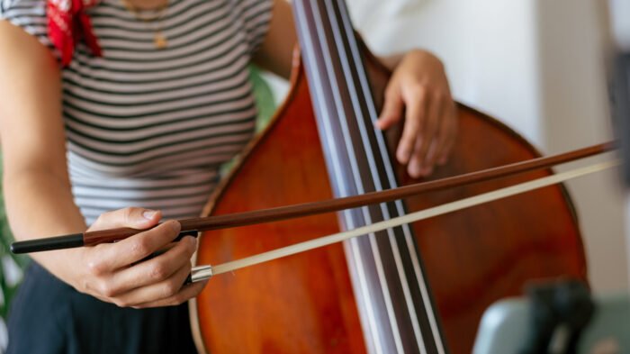 doubles bass videos and study tips: string crossing