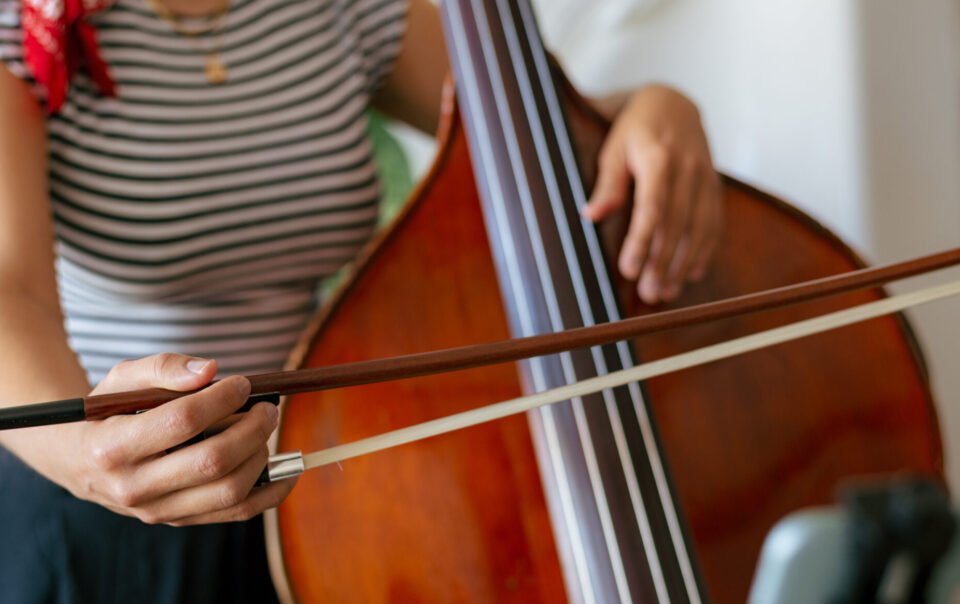 doubles bass videos and study tips: string crossing